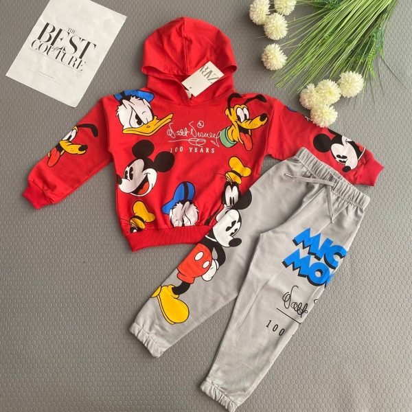 Ensemble Disney Mickey Mouse rouge et gris