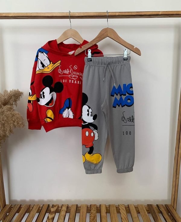 Ensemble Disney Mickey Mouse rouge et gris – Image 4